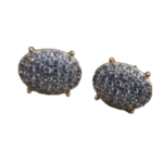 Silver  Zirconia Round Women Earring Studs