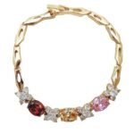 Beatrice Multi Diamond Golden Woman Bracelet
