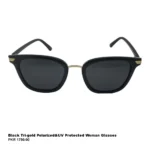 Black Tri gold polarized and uv protected Women glasses