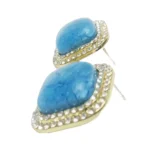 Blue Opal Cubic Silver Woman Earring