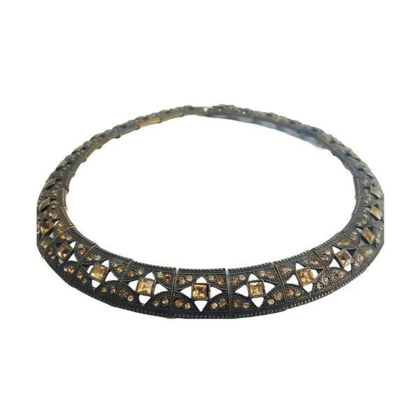 Brown Diamond Egyptian Collar Set
