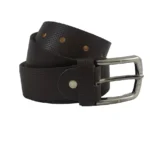 Brown Textured Leather Belts