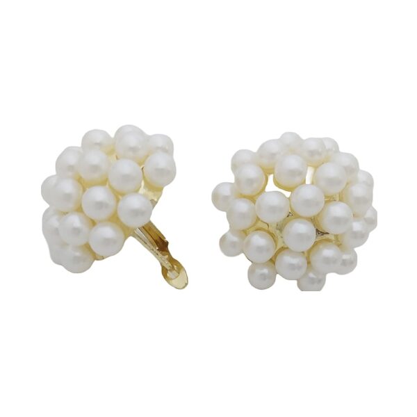 Charming Pearls white Ring Earring Set