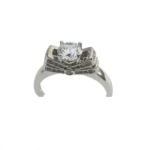 Crystal Diamond Platinum Women Ring