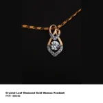 Crystal Leaf Diamond Gold Women Pendant