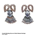 Crystal Starling Daimond Metal Woman Earrings