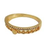 Elegant dual band Women stone Rings