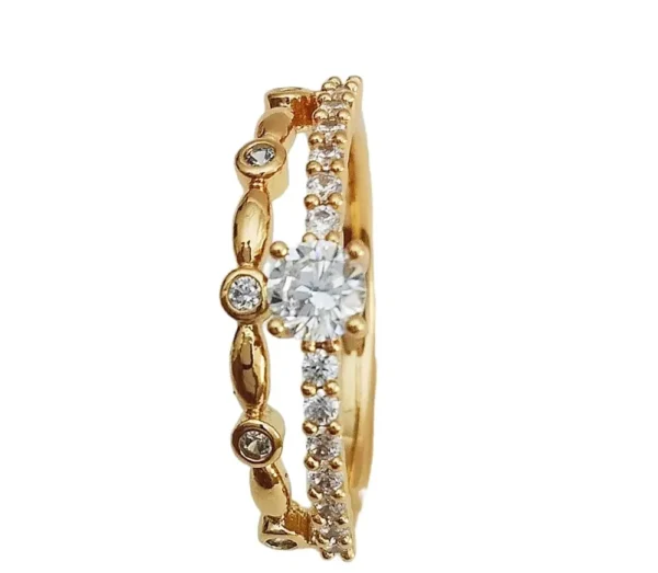 Gioia Crystal Diamond Women Stone Rings