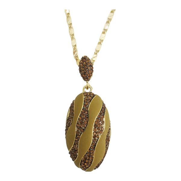 Glint Brown Zirconia Locket Set