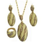 Glint Golden Zirconia Locket Set