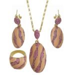 Glint Purp Zirconia Locket Set