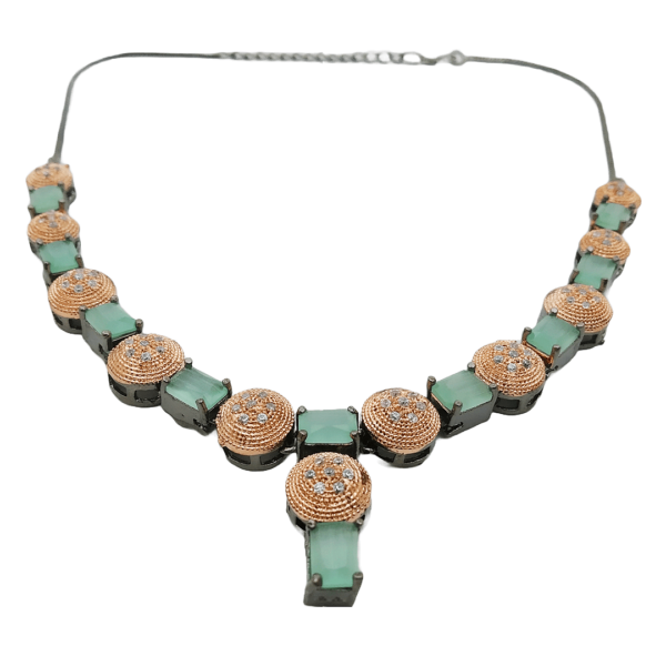 Gold Emerald Necklace Set