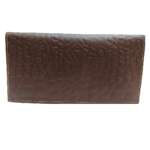 Brown Texured Coat Size Long Wallet