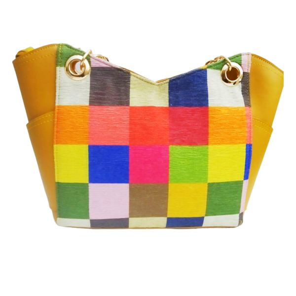 Multi Mix Leather Tote Bag For Women