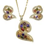 Luxgem Diamond Golden Necklace Set