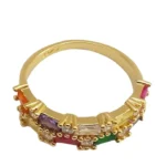 Multi cubic Zirconia gold  Women Stone Rings