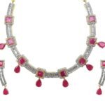 Pinkish-Ruby Necklace Set