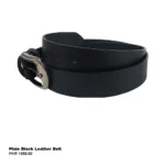 Plain Black Leather Belt