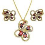 Red-Fiore Diamond Locket Set