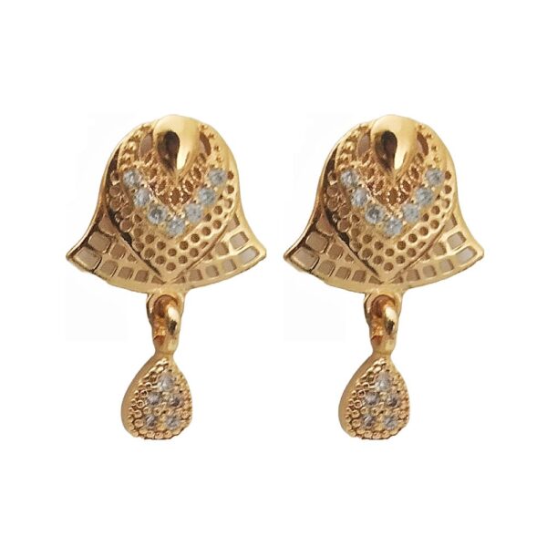 Regal Crystal Diamond Gold Woman Necklace Set