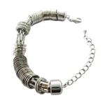 Stirling Silver Circle Wide Chane Woman Bracelet