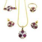 Stunning Flora White & Pink Locket Set